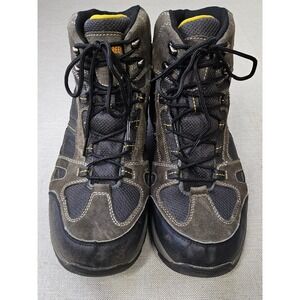 Junction Hiking Boots Mens‎ 11.5 Gray Black Leather Mesh Mid Top Outdoor 341059